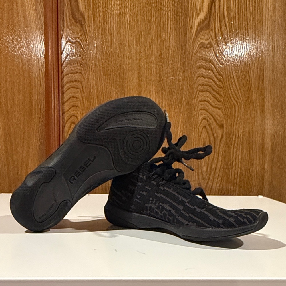 Rebel Kids' Black Knit Sneakers - Lightweight Athletic Shoes